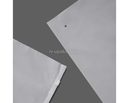 Пакет ЗИП-ЛОК с бегунком слайдер 25х35  (60+60мкм) бело-матовый