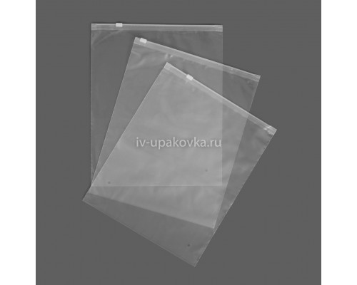 Пакет ЗИП-ЛОК с бегунком слайдер 20х30  (60+60мкм) прозрачный